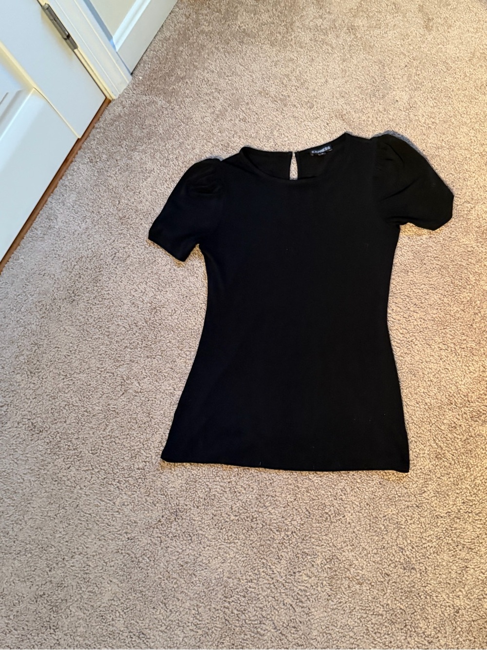 Express Black Puff Sleeve Women's Top